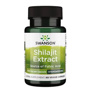 Swanson, Shilajit Extract, Standardized 400 MG, 60 Caps