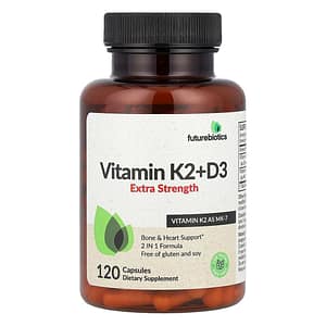 Futurebiotics, Extra Strength Vitamin K2 + D3, 120 Capsules